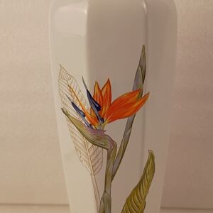 Elegant Floral White Vase